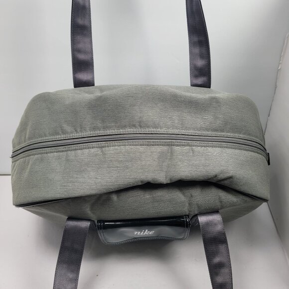Nike Plaid Patent Gray With Black Accent Duffle Bag - Picture 6 of 10